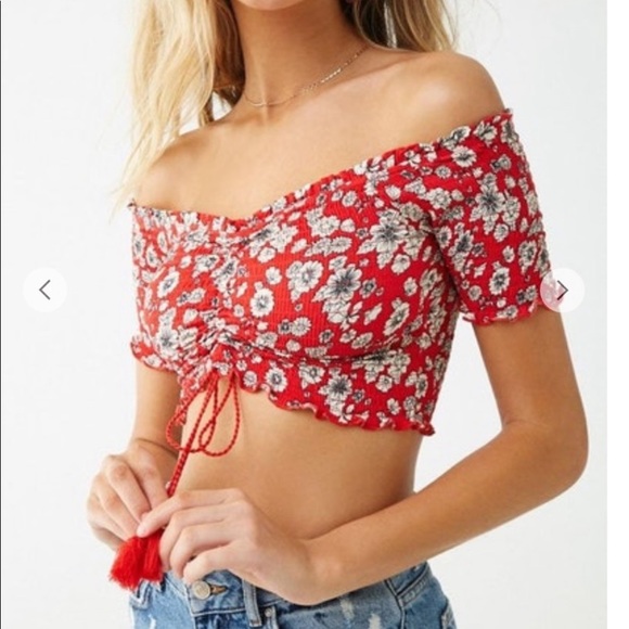 Forever 21 Floral Crop Top - Picture 3 of 9